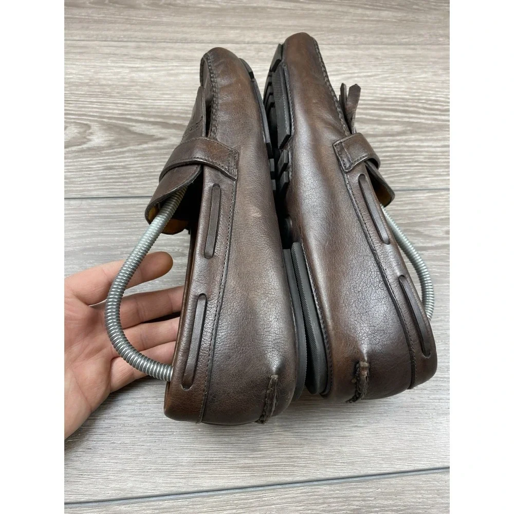 Church's Men's Leather Monk Strap‎ Fringe Detail Dress Loafers Brown Size 8.5